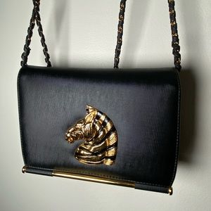 Rare Vintage Zebra head NIMA purse/clutch